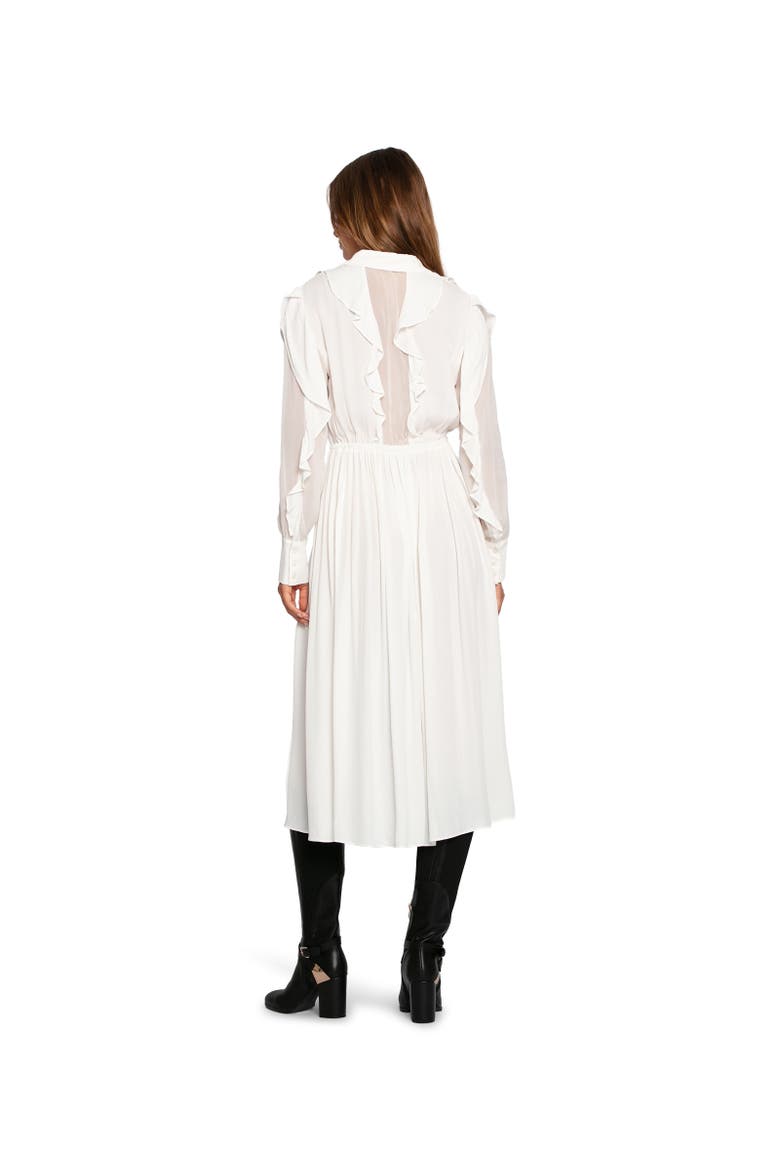 Slow Dance Frill Midi Dress, Alternate, color, White