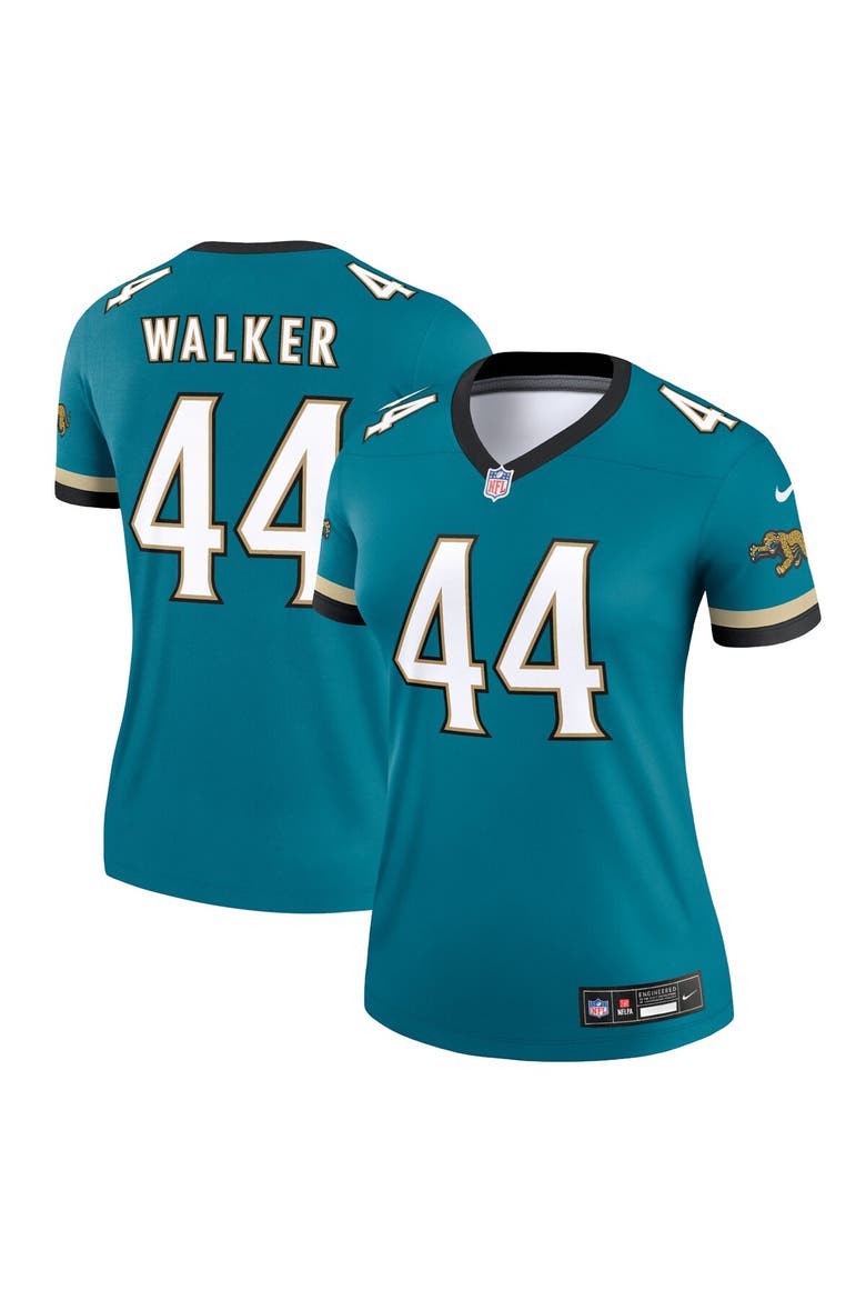 Women's Nike Travon Walker Prowler Throwback Teal Jacksonville Jaguars Alternate Legend Player Performance Top, Main, color, Teal