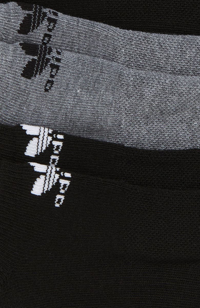 adidas Originals 6-Pack Original Trefoil No-Show Socks, Alternate, color, Heather Grey/Black