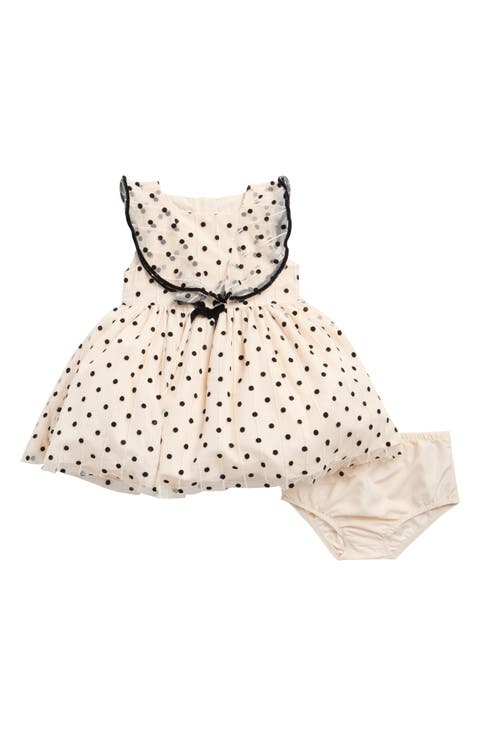Dot Mesh Dress & Bloomers