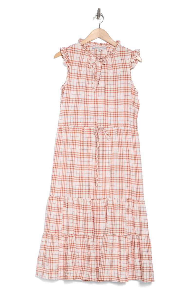 Julia Jordan Ruffle Plaid Dress, Alternate, color, 
