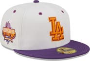 New Era Men's New Era White/Purple Los Angeles Dodgers 40th Anniversary at Dodger Stadium Grape Lolli 59FIFTY Fitted Hat