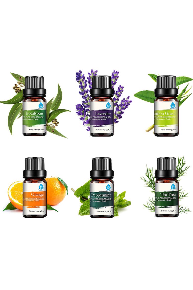 100% Pure Essential Aromatherapy Oils Gift Set-6 Pack, Alternate, color, None
