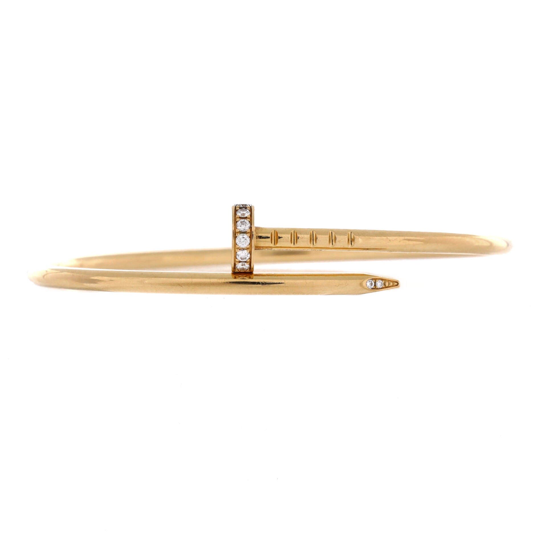 Juste un Clou Bracelet 18K Yellow Gold with Diamonds Small, Main, color, Metallic Gold