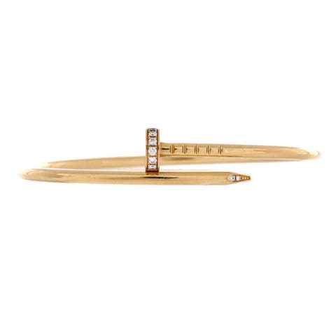 Juste un Clou Bracelet 18K Yellow Gold with Diamonds Small