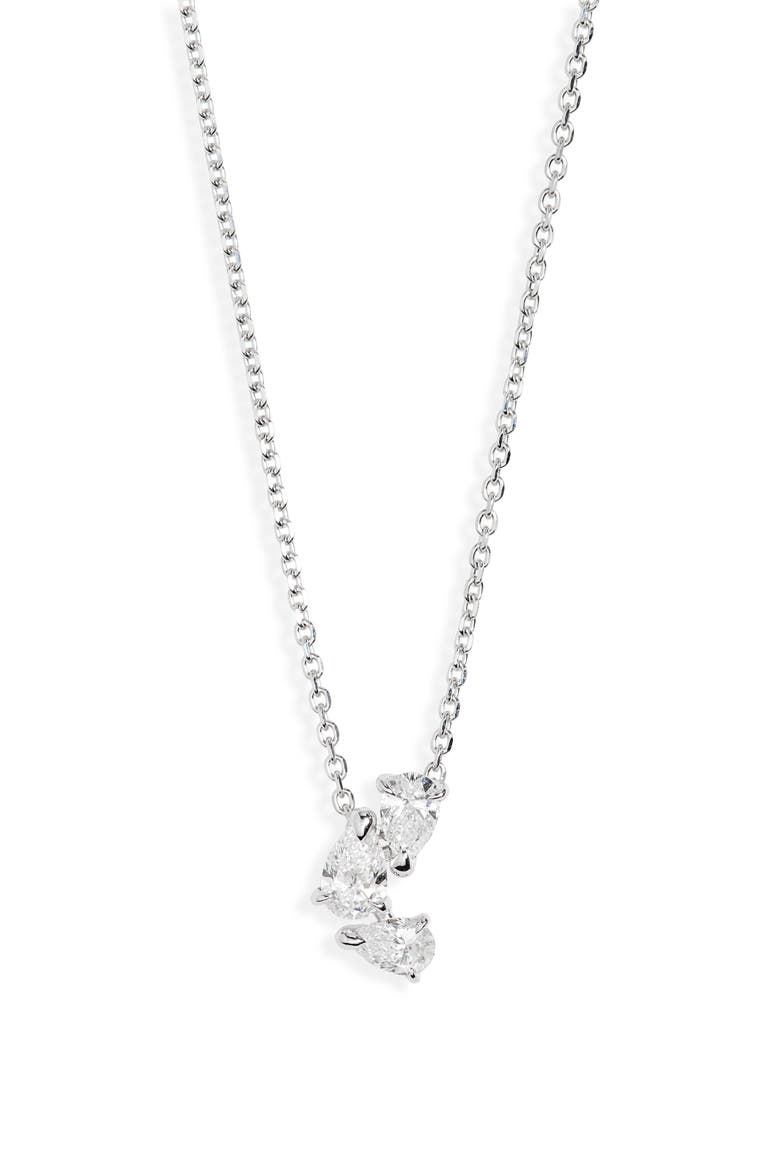 Serti sur Vide Diamond Pendant Necklace, Main, color, WHITE GOLD