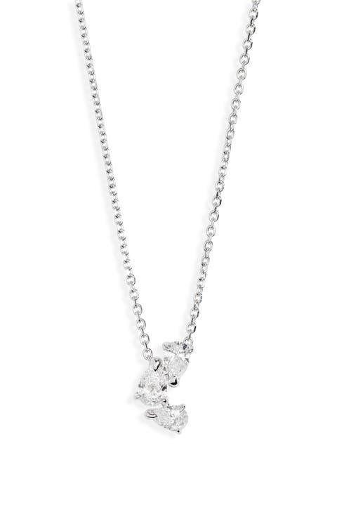 Serti sur Vide Diamond Pendant Necklace
