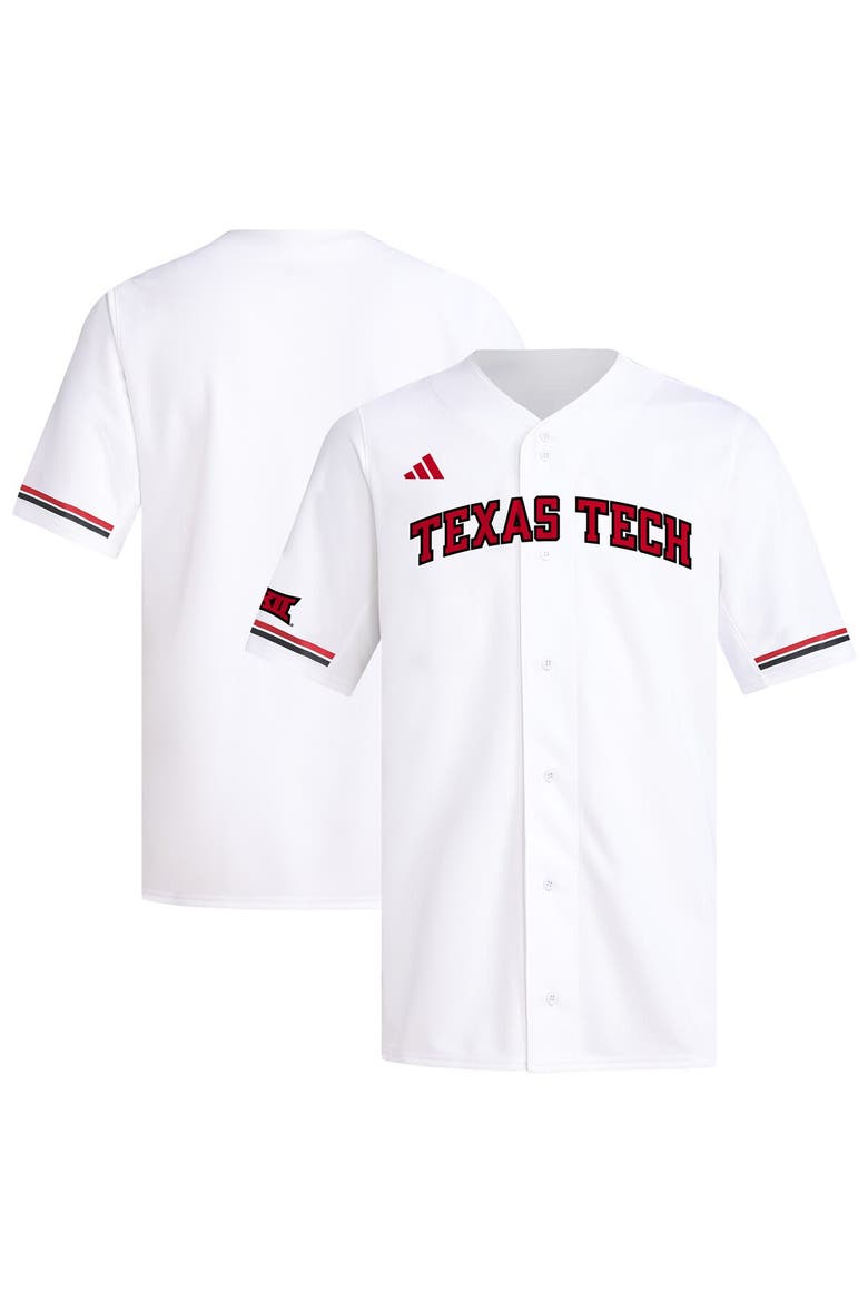 Men's adidas  White Texas Tech Red Raiders Replica Baseball Jersey, Alternate, color, White