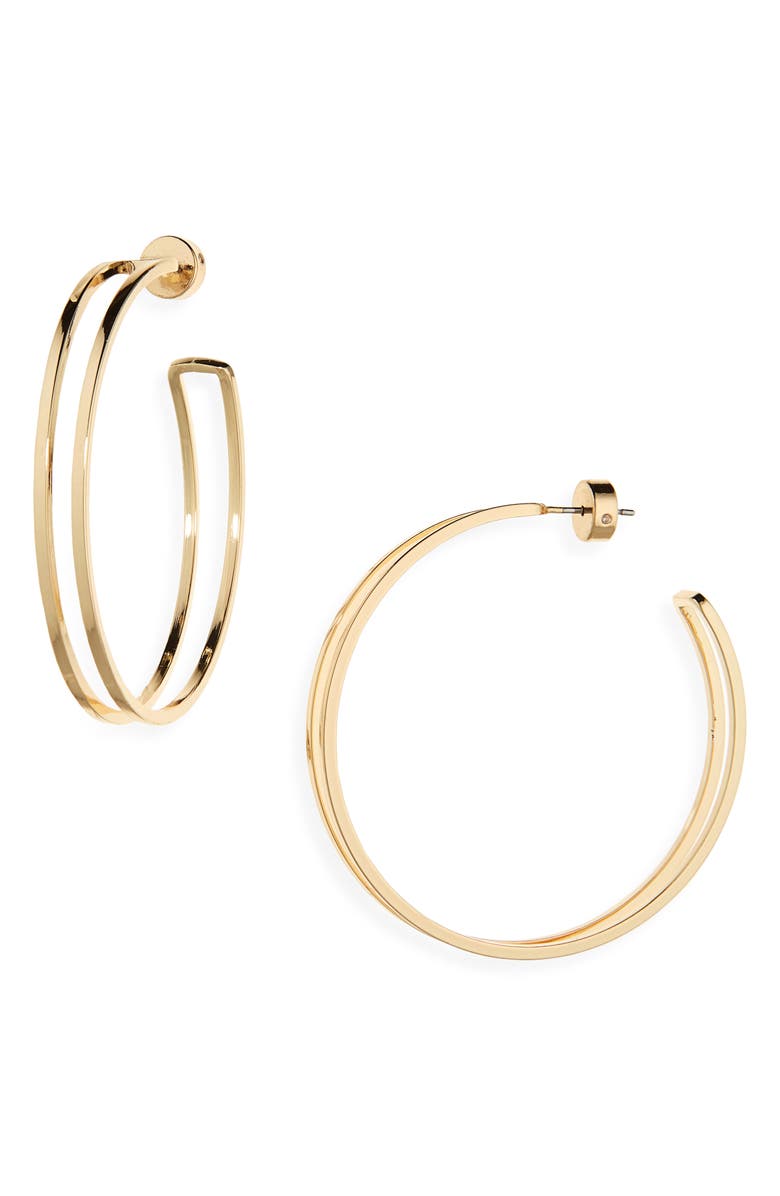 Nordstrom Open Double Hoop Earrings, Main, color, Gold