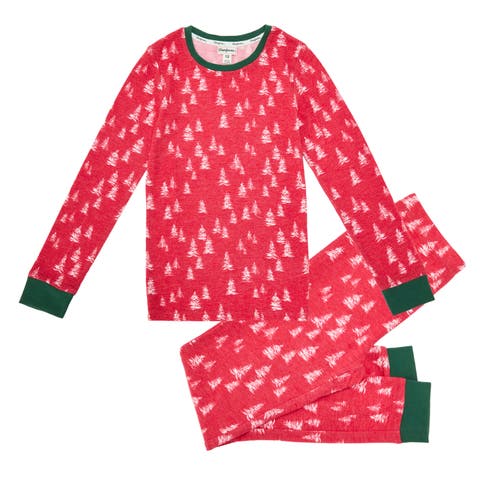 2 Piece Holiday Tree Pajama Set (Little Kids)