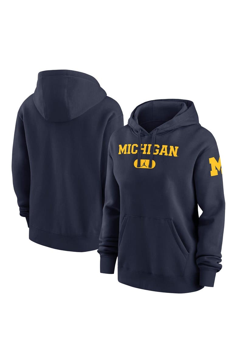 Jordan Brand Women's Jordan Brand  Navy Michigan Wolverines Phoenix Pullover Hoodie, Alternate, color, 