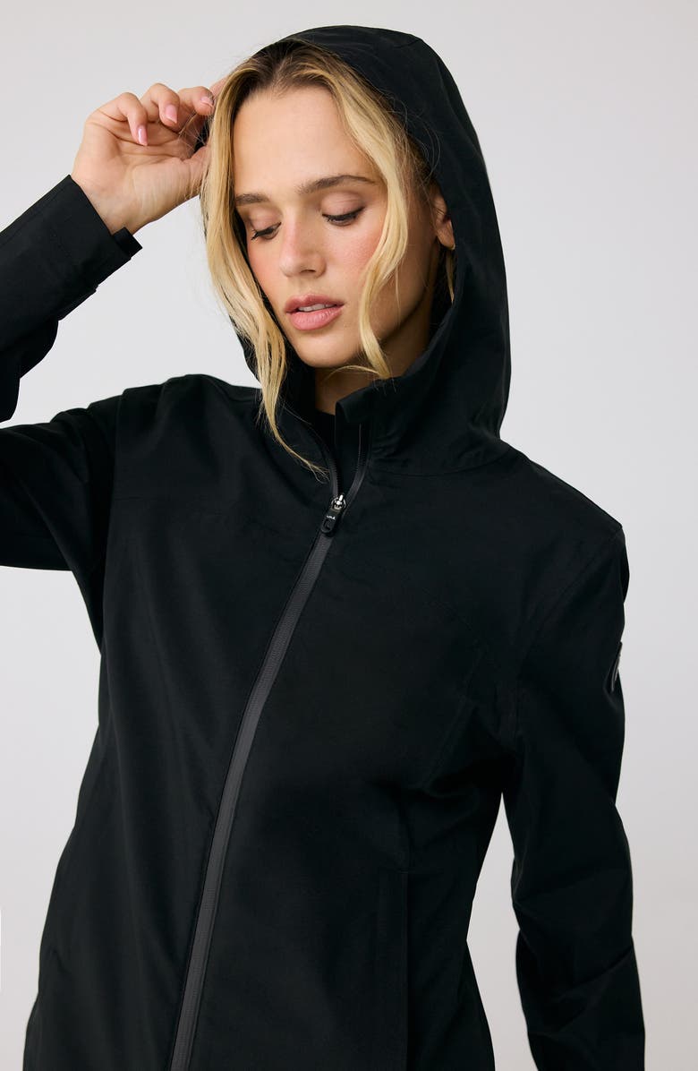 Lole Element 2 Waterproof Hooded Rain Jacket, Alternate, color, Black Beauty