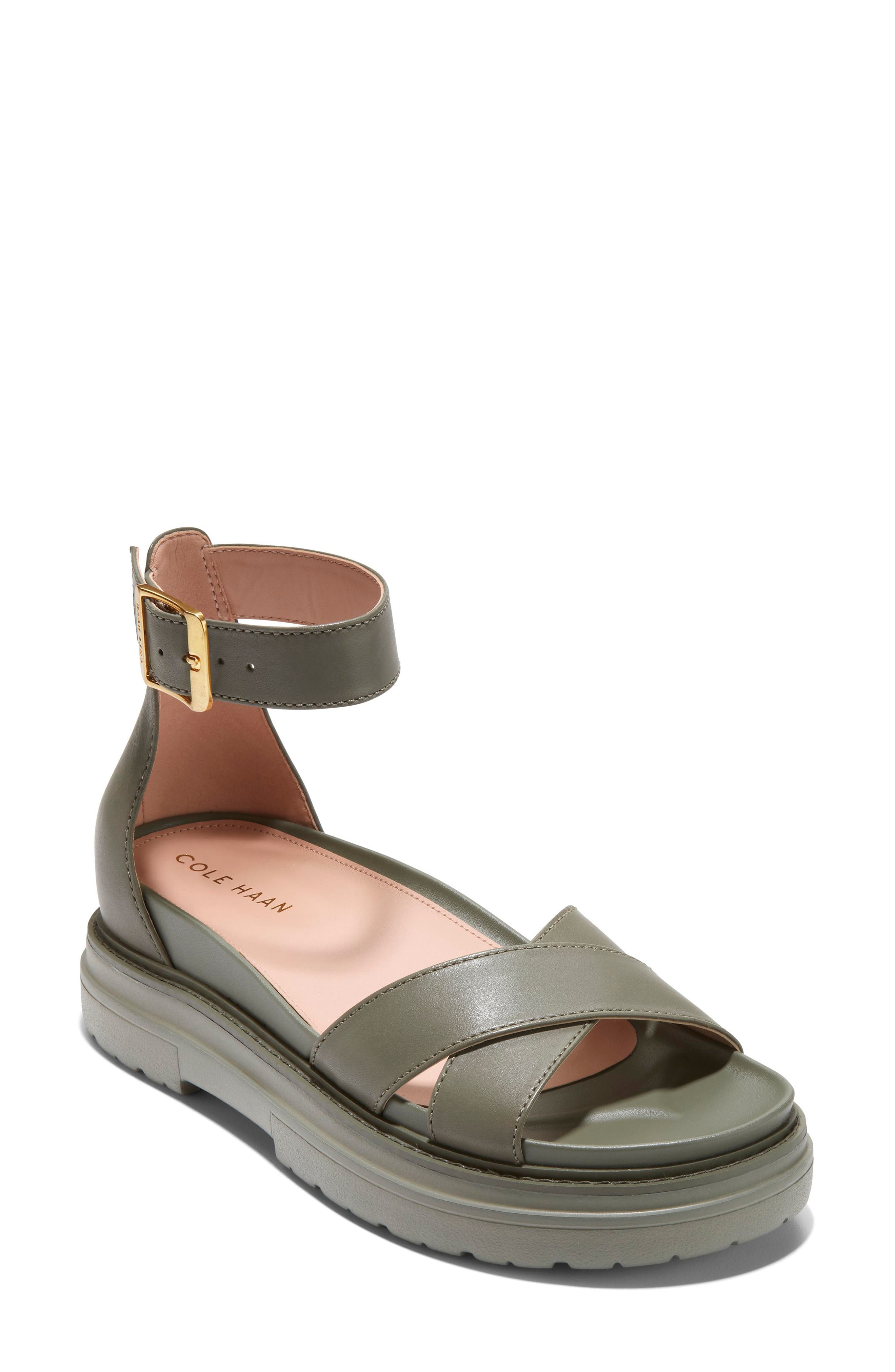 Fraya Ankle Strap Platform Sandal, Main, color, TEA LEAF LEATHER