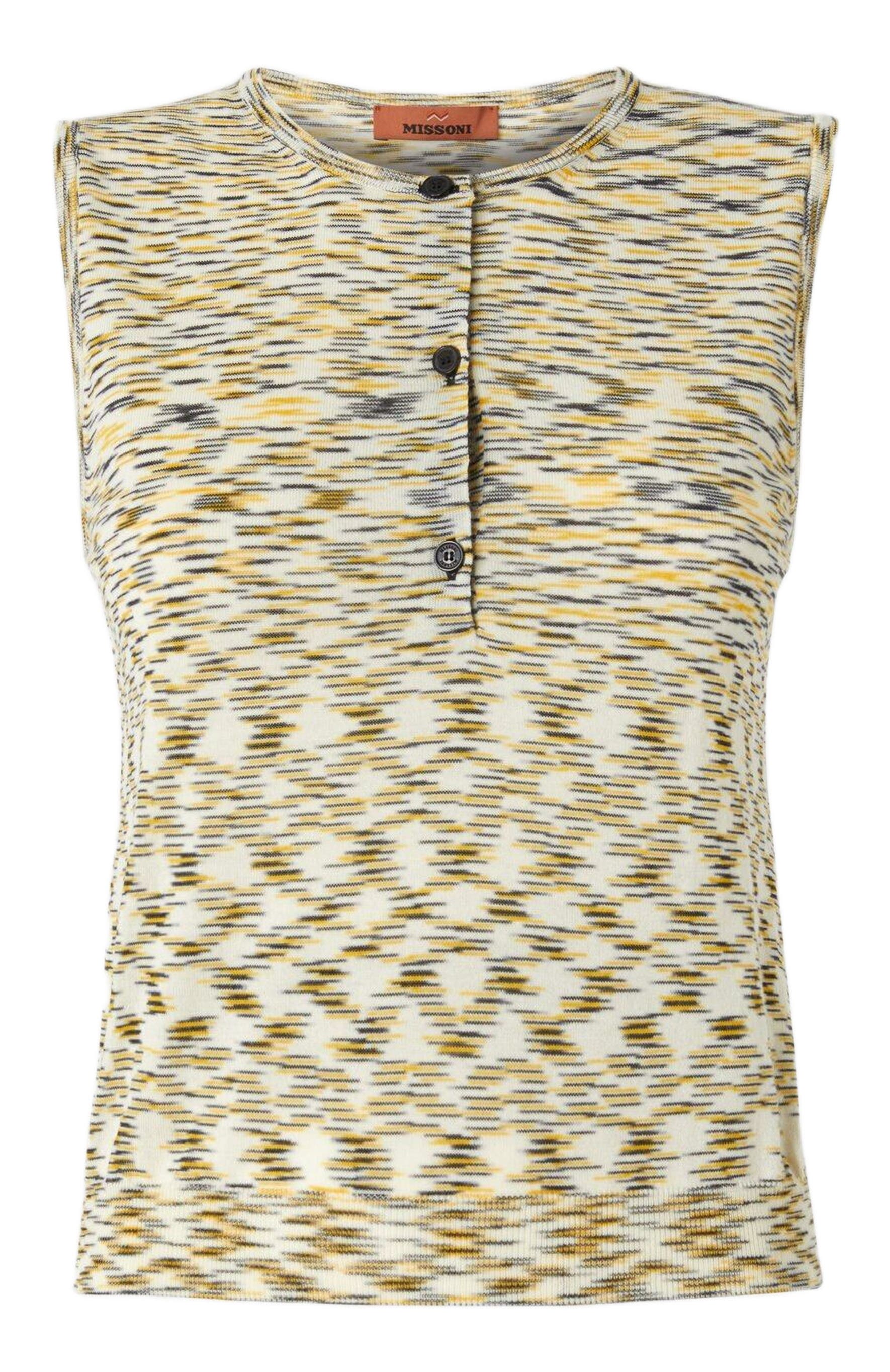 Buttoned Vest With Flame Pattern - image 2