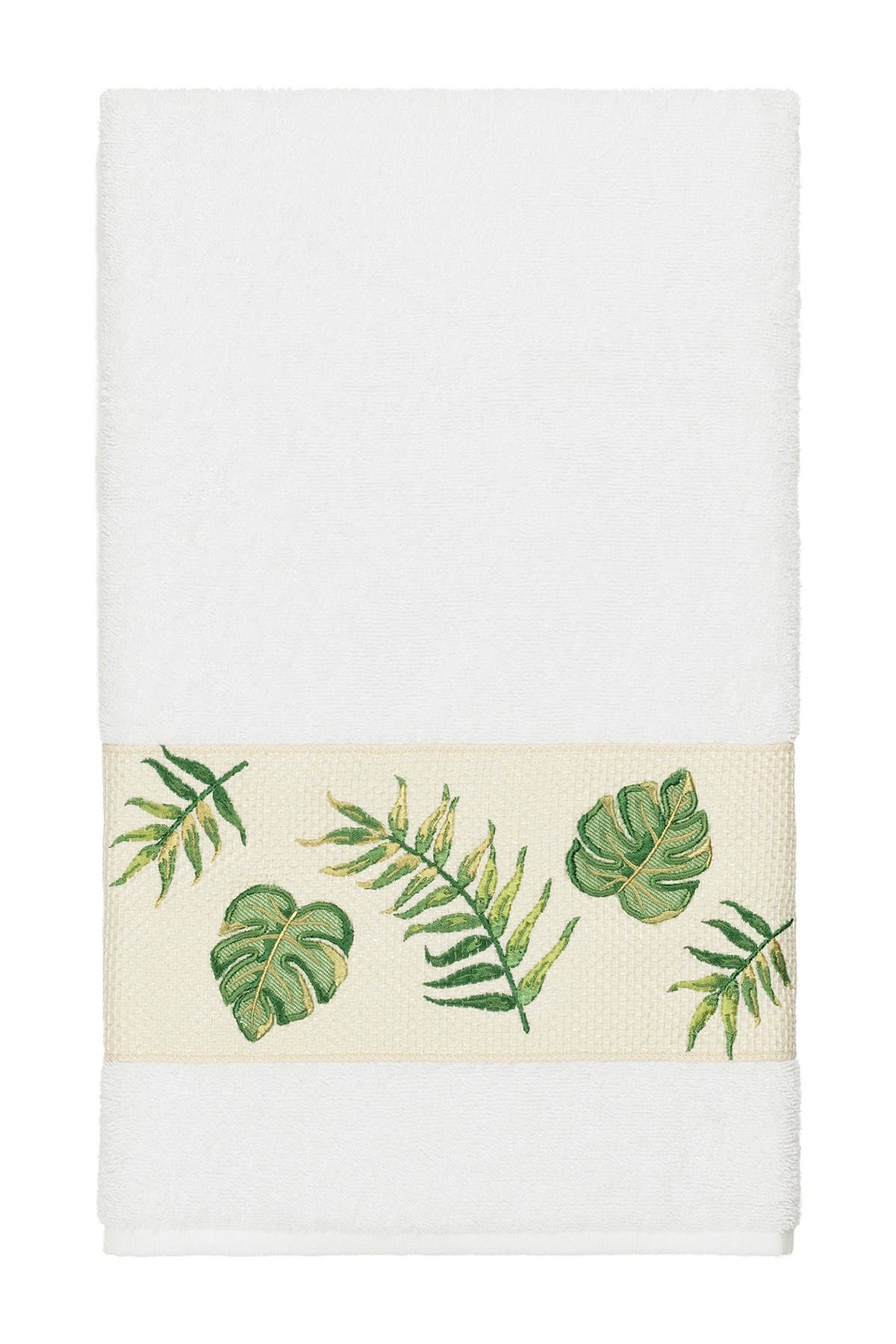 Linum Home Textiles Zoe Embellished Bath Towel - White