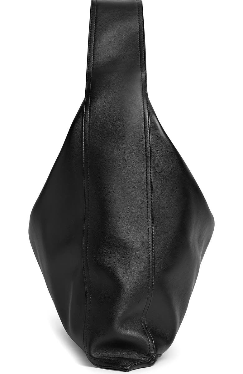Bottega Veneta Large Hop Leather Hobo Bag, Alternate, color, 1019 Black-M Brass
