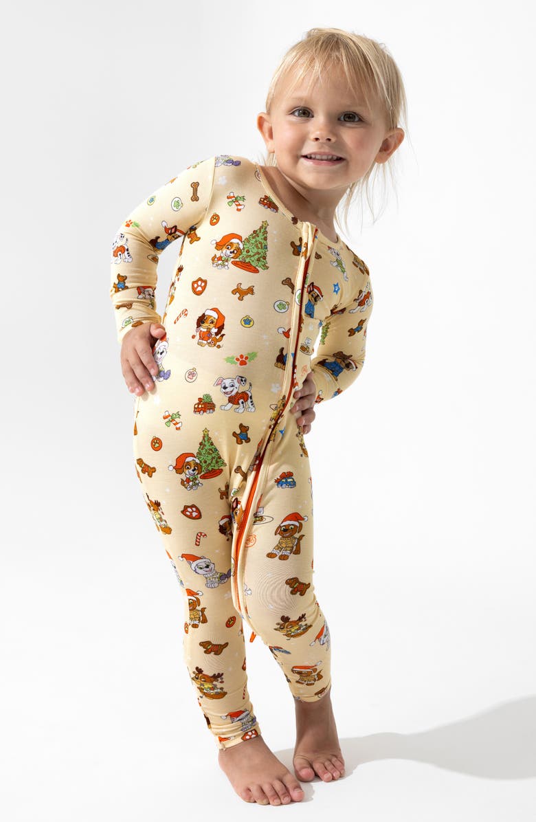 Bellabu Bear x Paw Patrol Holiday Convertible Fitted One-Piece Pajamas, Alternate, color,