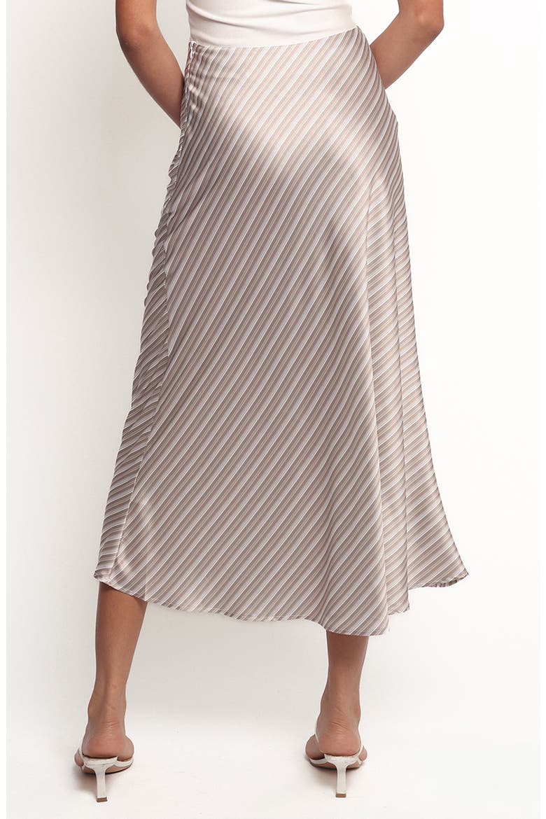 Corrina Satin Midi Skirt, Alternate, color, GREY STRIPE