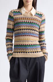 Dries Van Noten Tedd Wool Jacquard Sweater