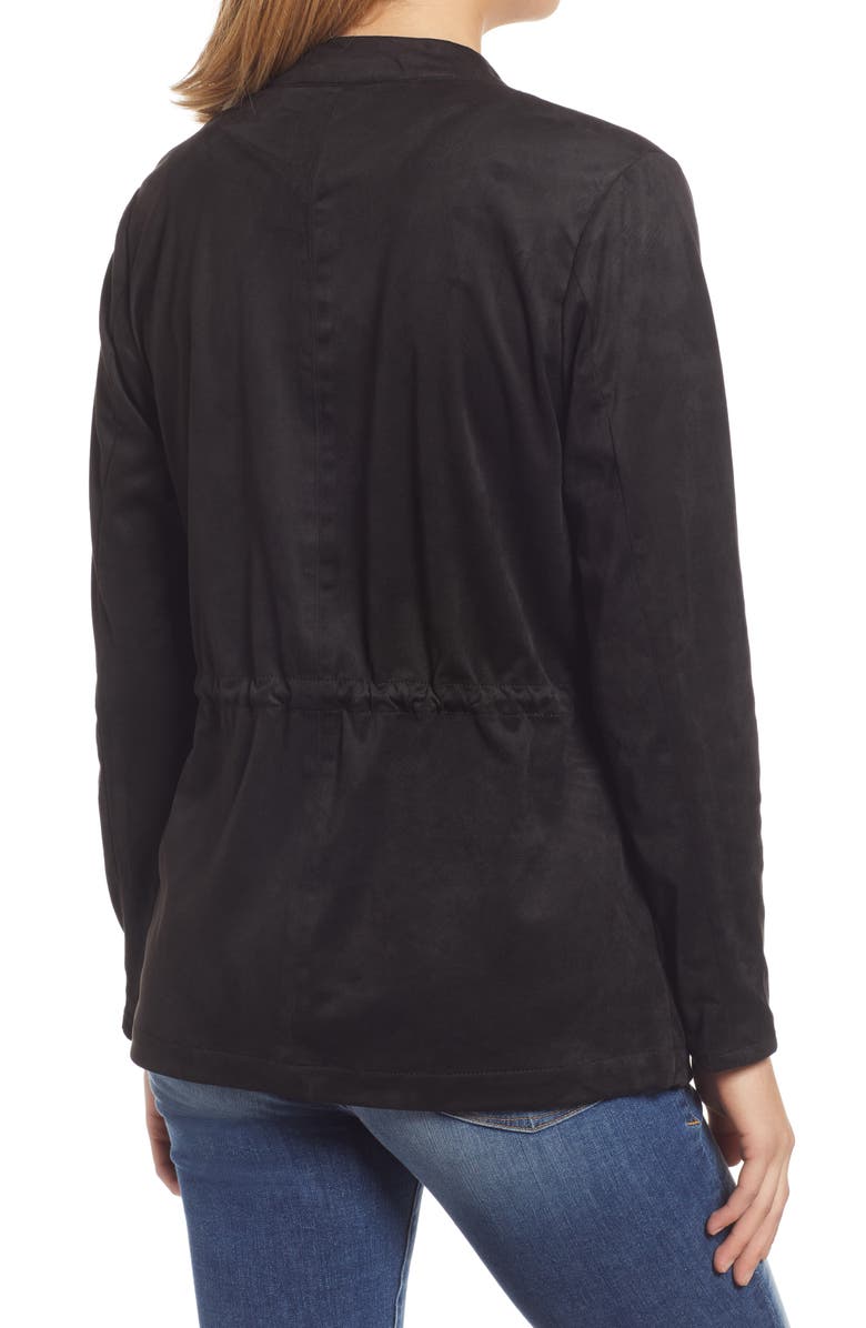 BLANKNYC Faux Suede Drapey Jacket, Alternate, color,