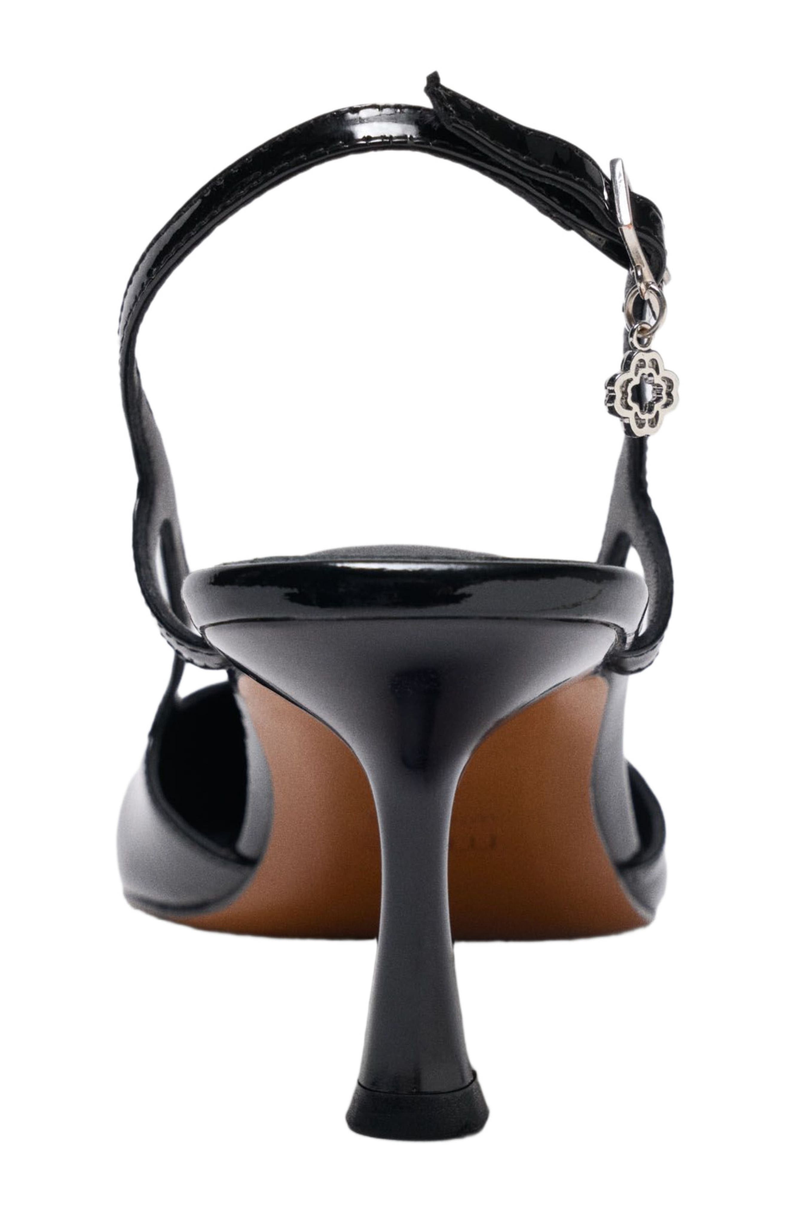 maje Patent leather slingback pumps, Alternate, color, Black