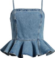 Re/Done Peplum Denim Camisole