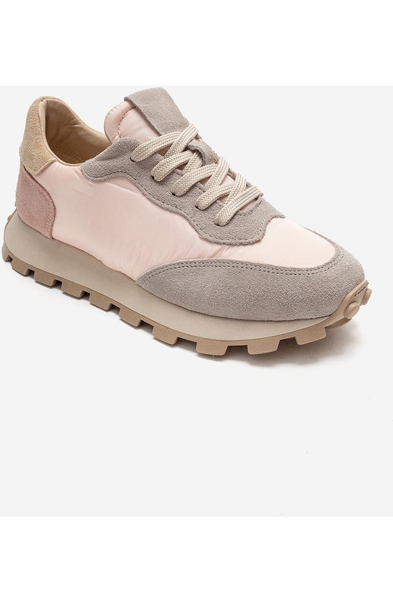 Forever & Always Shoes Amanda Leather Sneakers, Alternate, color, Gray Pink
