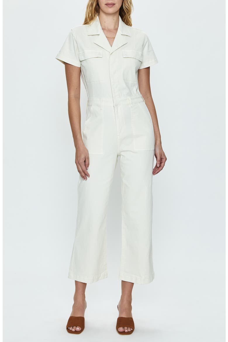 Makenna Stretch Cotton Utility Jumpsuit, Main, color, EGGSHELL
