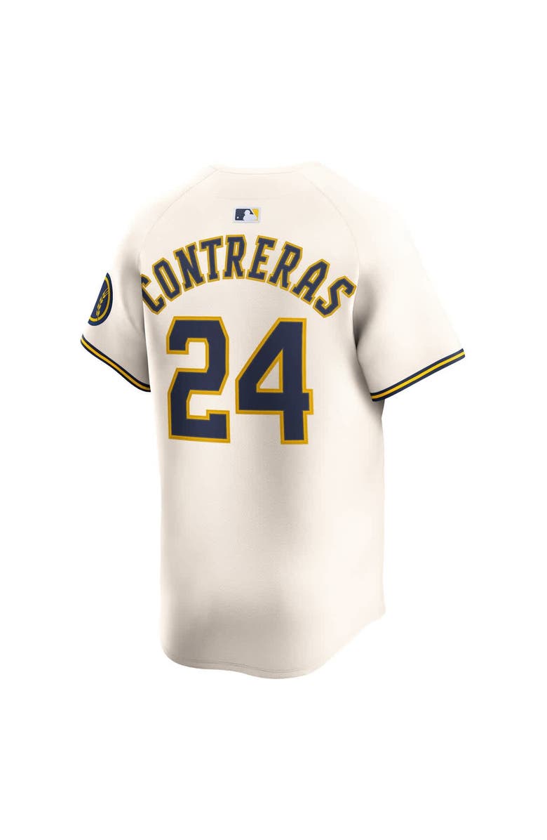 Nike Men's Nike William Contreras Cream Milwaukee Brewers Home Limited Player Jersey, Alternate, color, Cream