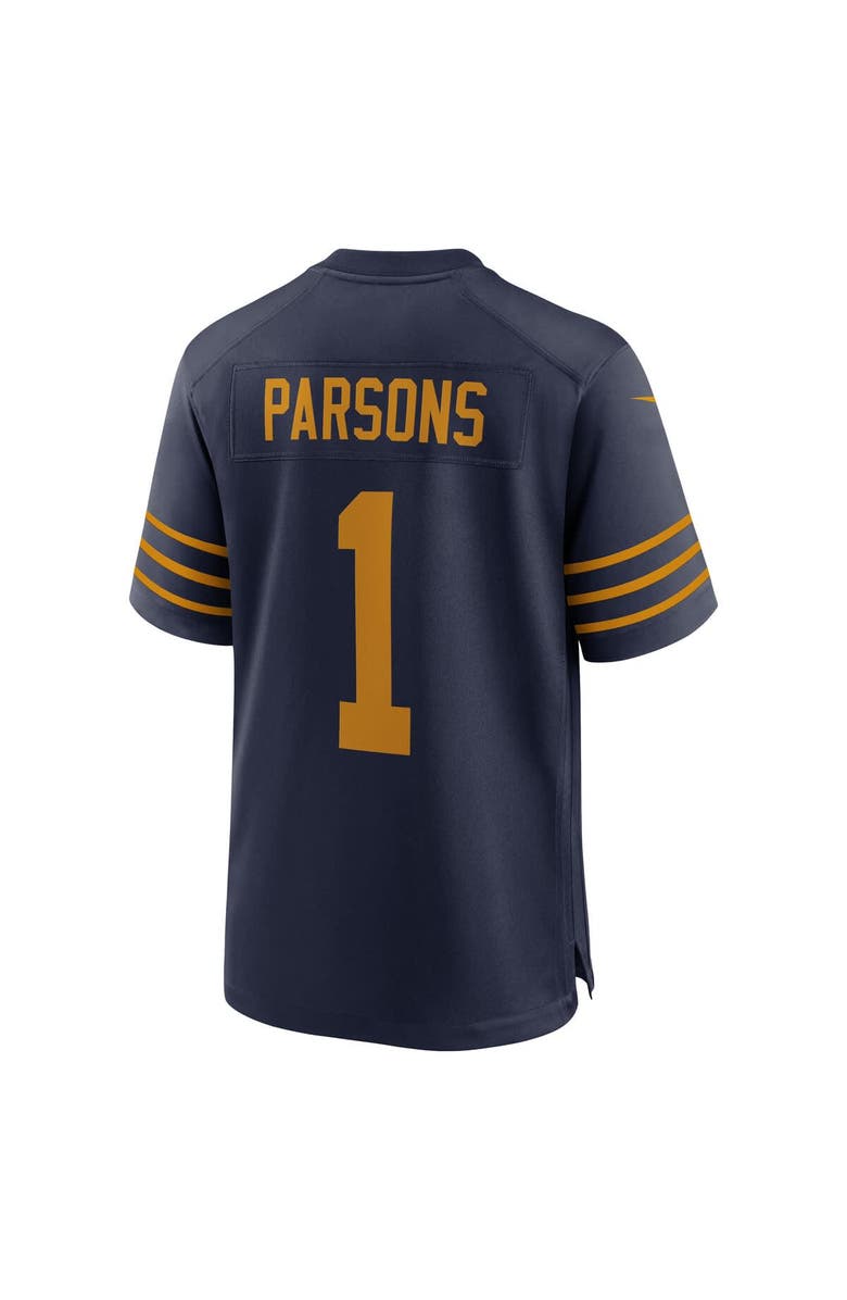 Nike Men's Nike Micah Parsons Navy Green Bay Packers The 1923 Classic Game Jersey, Alternate, color, Navy