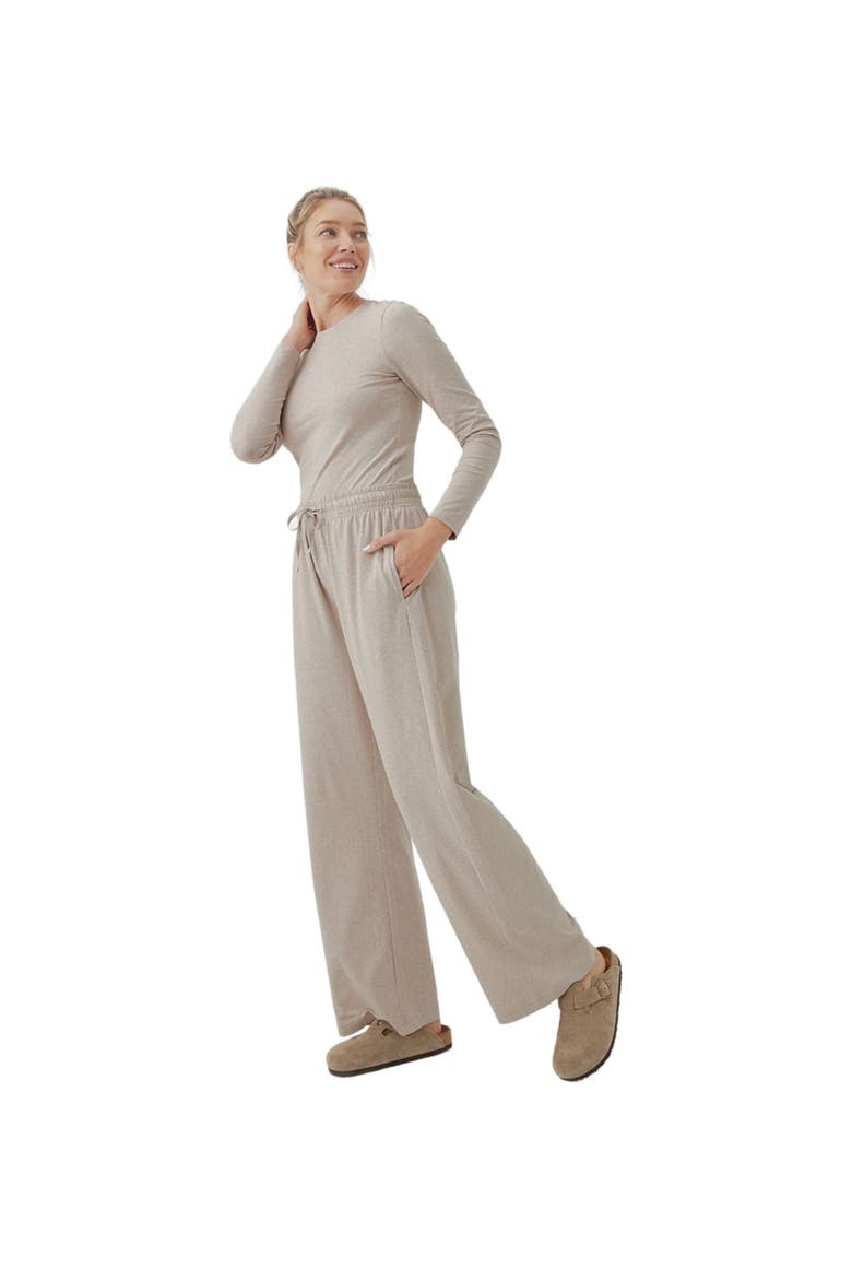 Cool Stretch Lounge Pant Made With Organic Cotton, Alternate, color, Oat Heather