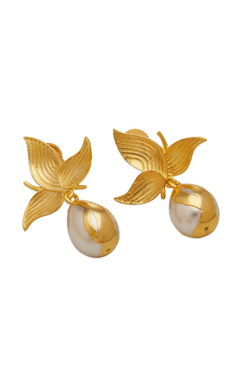 Dhwani Bansal Zooni Earrings, Alternate, color, Gold Plated