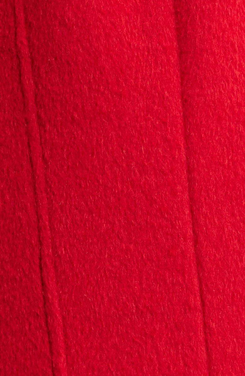 Bernardo Structured Wool Blend Coat, Alternate, color, Tango Red