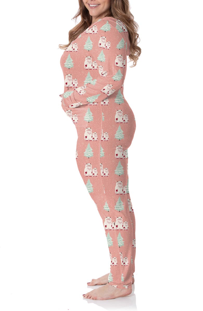 KicKee Pants Hooded Pajama Jumpsuit, Alternate, color, 