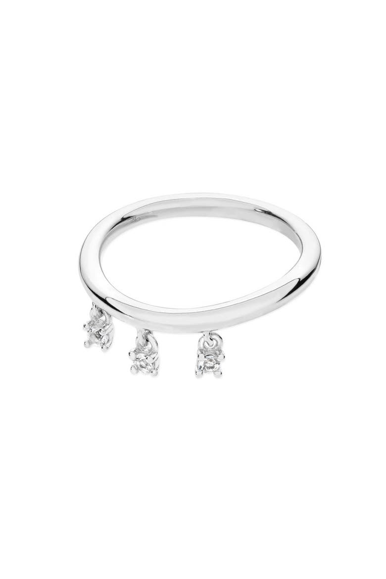 Skinny Drip Tri Ring, Main, color, Sterling Silver