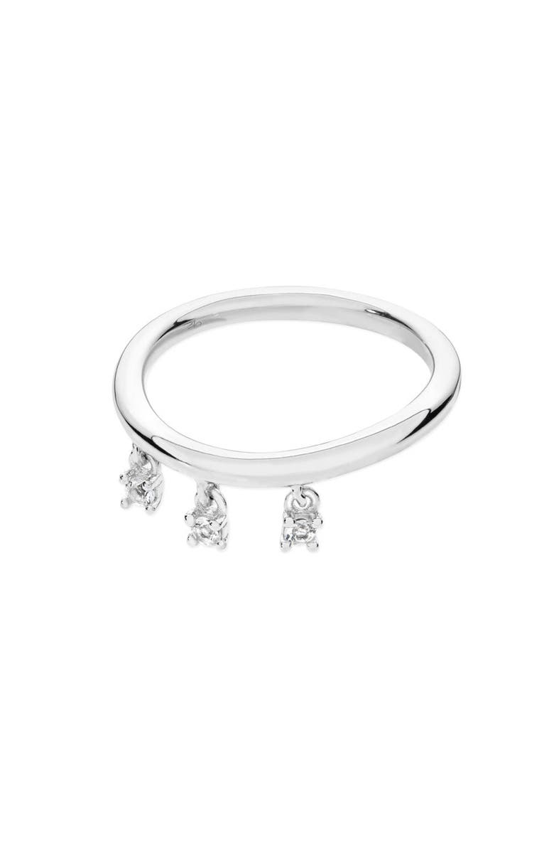 Lucy Quartermaine Skinny Drip Tri Ring, Main, color, Sterling Silver