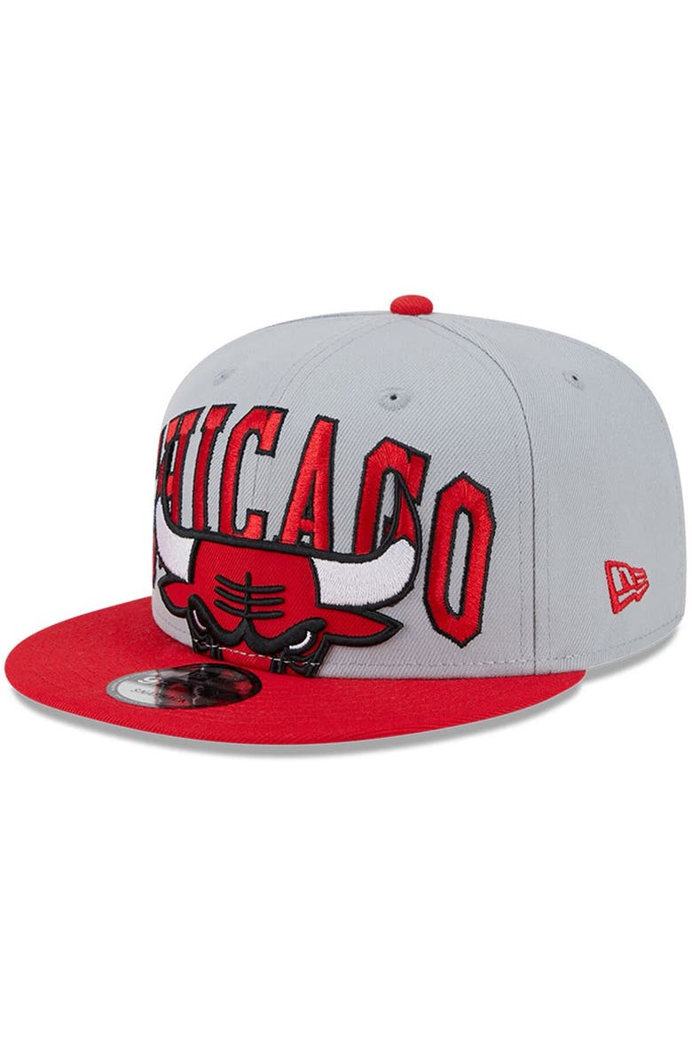 New Era Men's New Era Gray/Red Chicago Bulls Tip-Off Two-Tone 9FIFTY Snapback Hat, Main, color, 