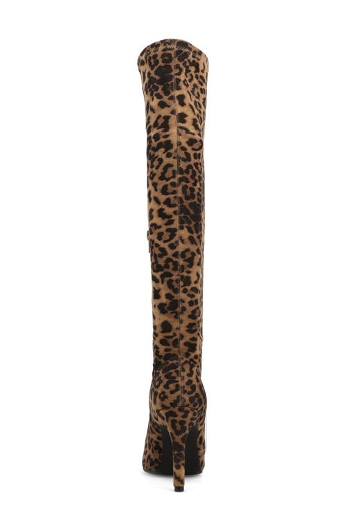 Mia Arisa Pointed Toe Knee High Stiletto Boot In Brown