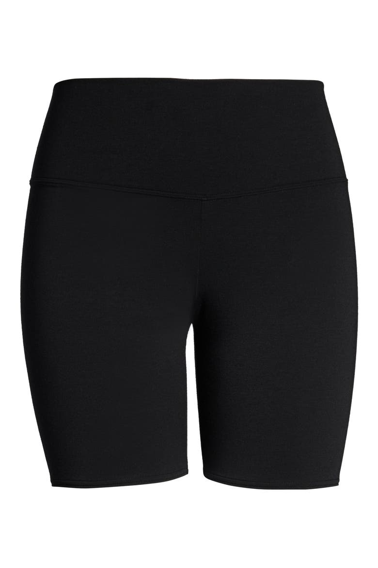 High Waist Biker Shorts, Alternate, color, BLACK