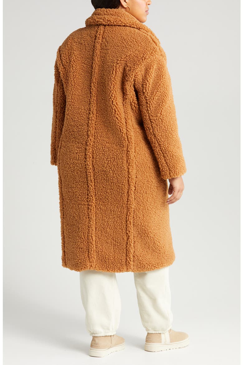 Gertrude Double Breasted Teddy Coat, Alternate, color, CHE