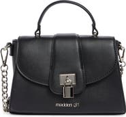 Madden Girl Faux Leather Top Handle Bag
