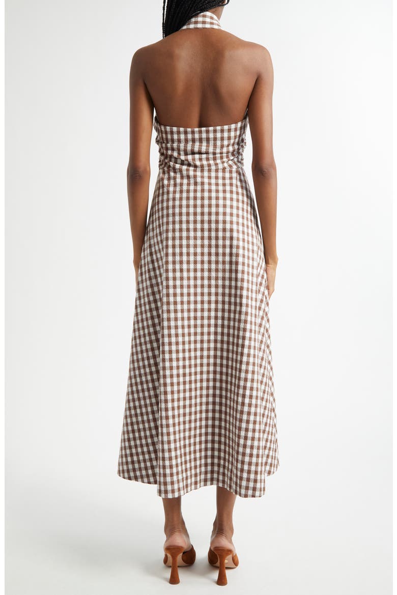mackey gingham seersucker halter dress Veronica Beard mackey Gingham dress by Veronica Beard