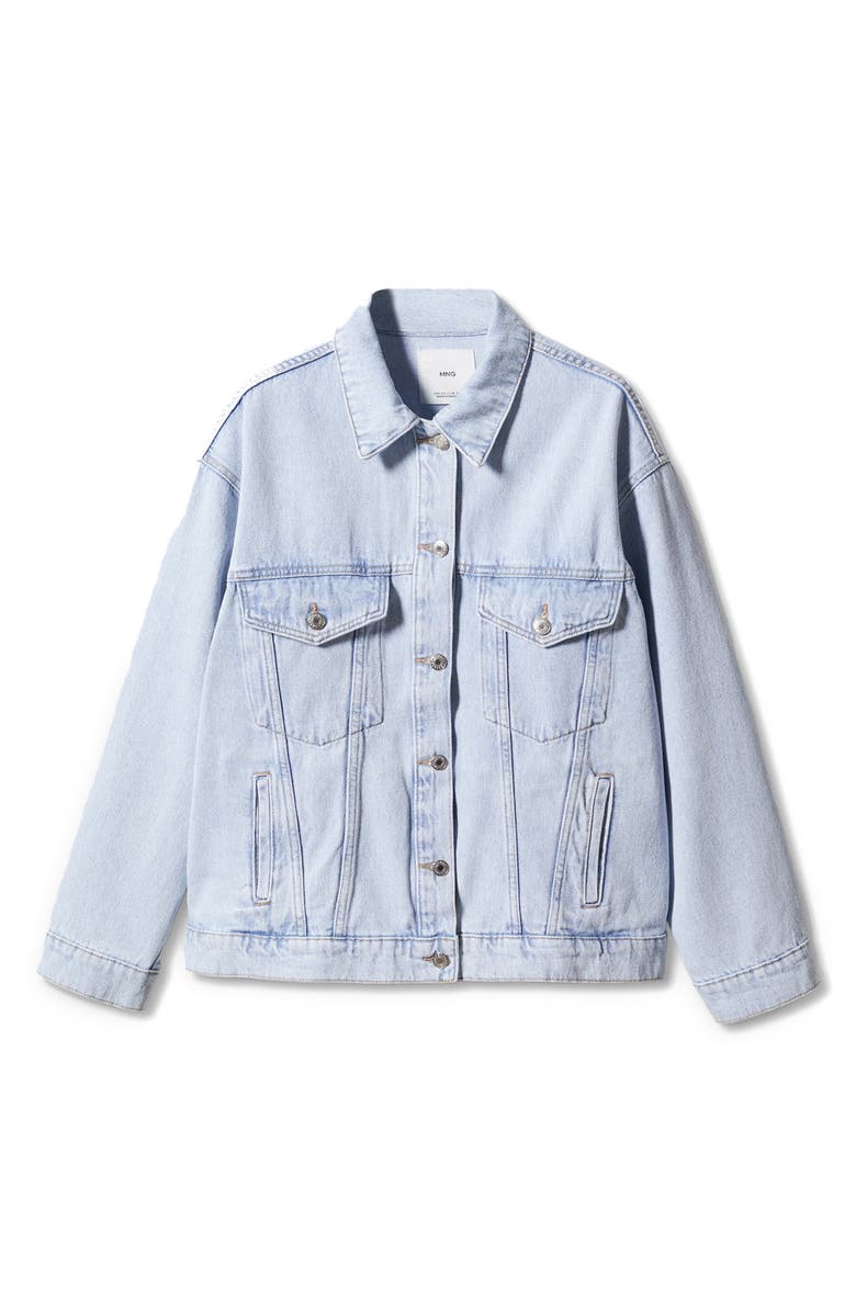 MANGO Oversize Denim Jacket, Alternate, color, 