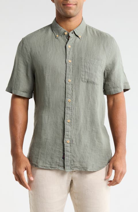 Laguna Short Sleeve Linen Button-Down Shirt