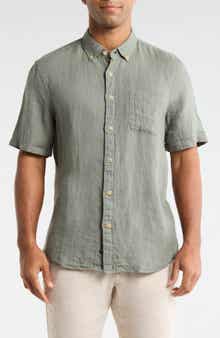 Faherty Laguna Short Sleeve Linen Button-Down Shirt