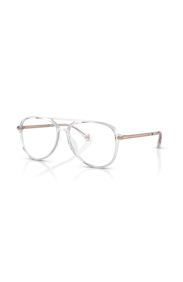 Michael Kors 56mm Pilot optical glasses, Main, color, Transparent