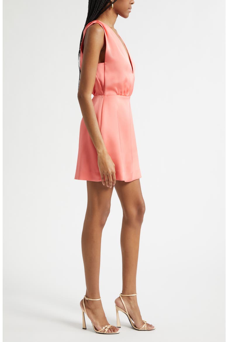 Martin Gathered Sleeveless Cocktail Dress, Alternate, color, CORAL