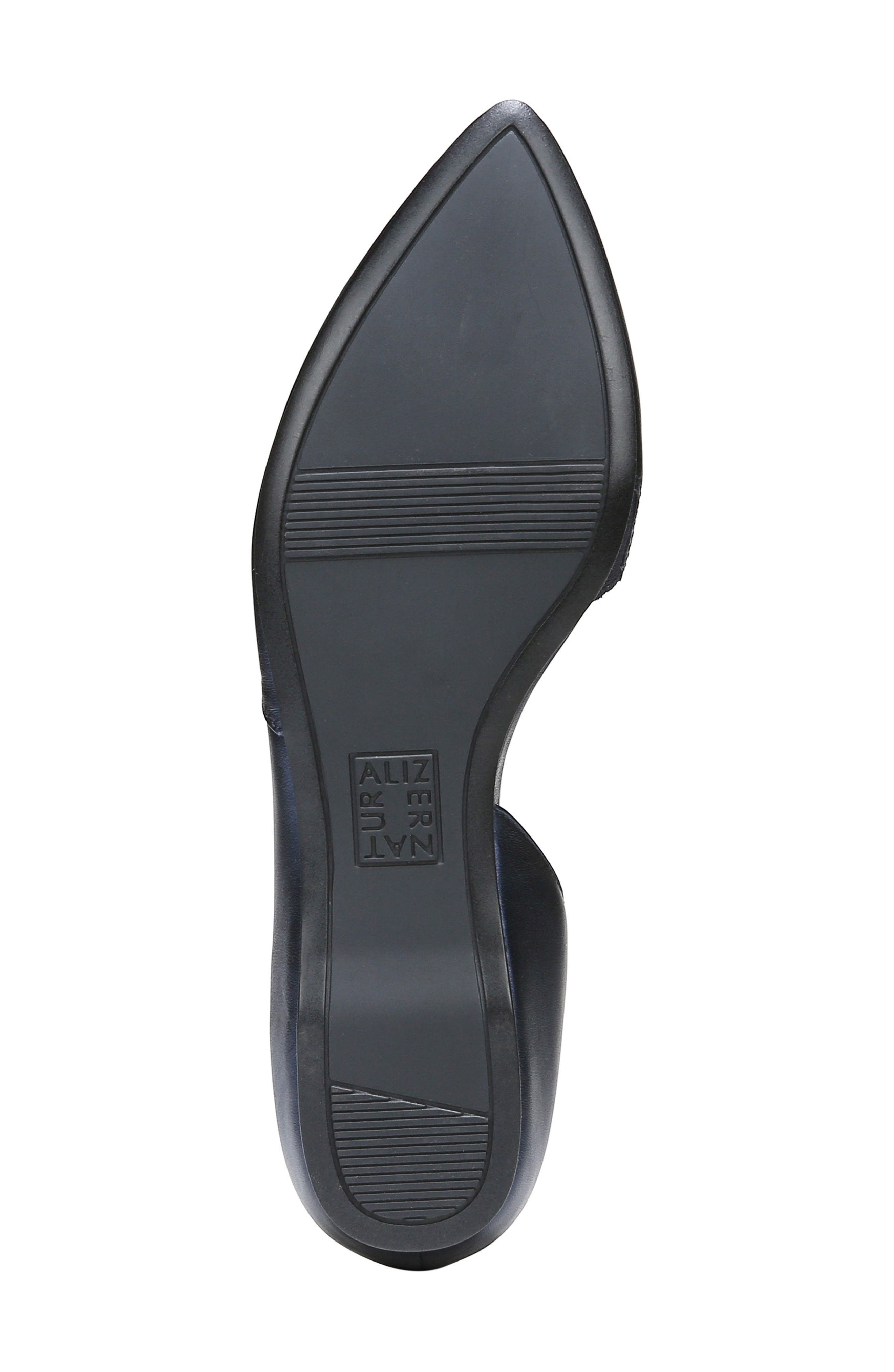 Samantha 2 Flat, Alternate, color, NAVY METALLIC LEATHER