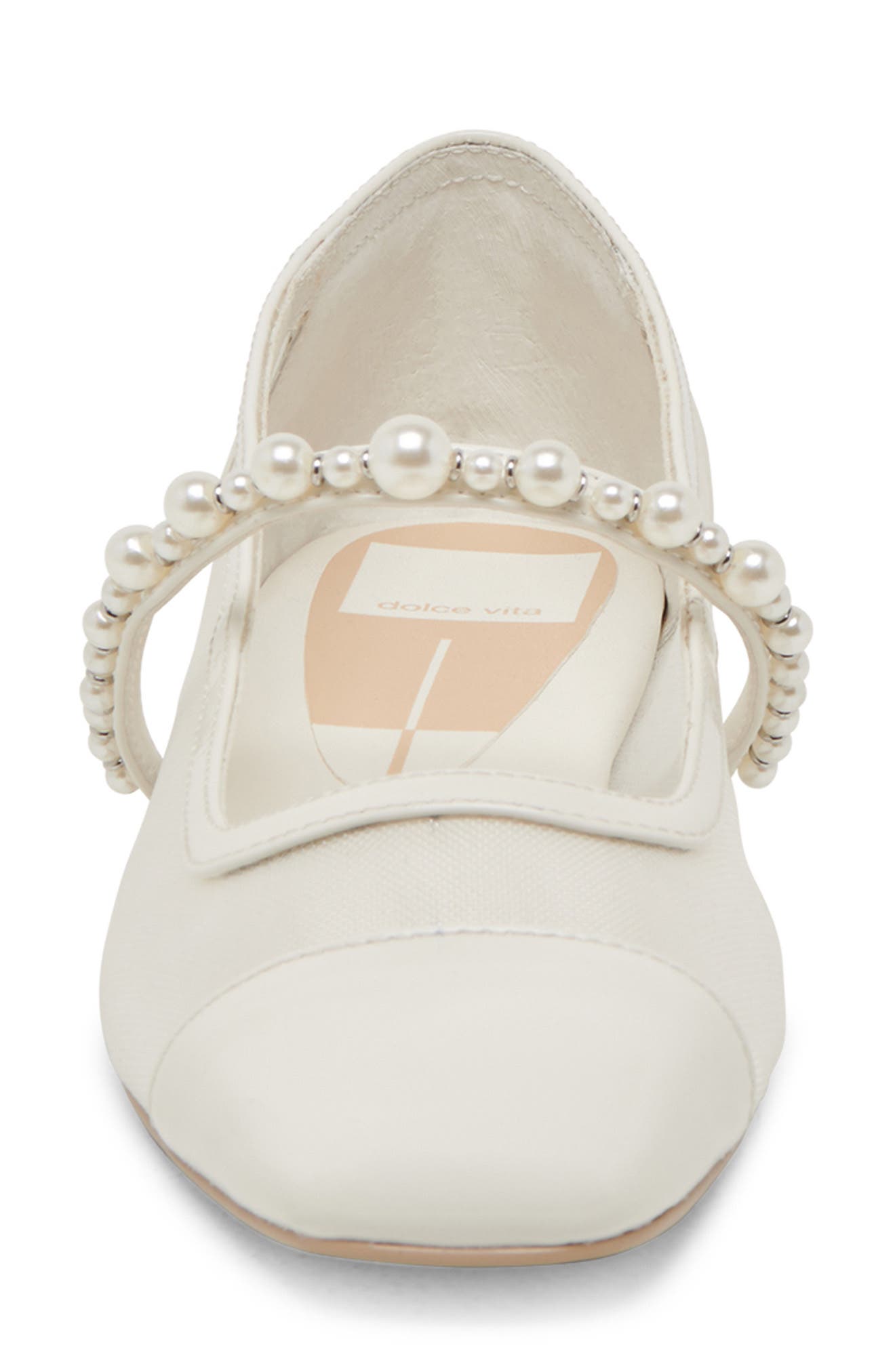 Dolce Vita Rollin' Pearl Mary Jane Flat, Alternate, color, White Mesh
