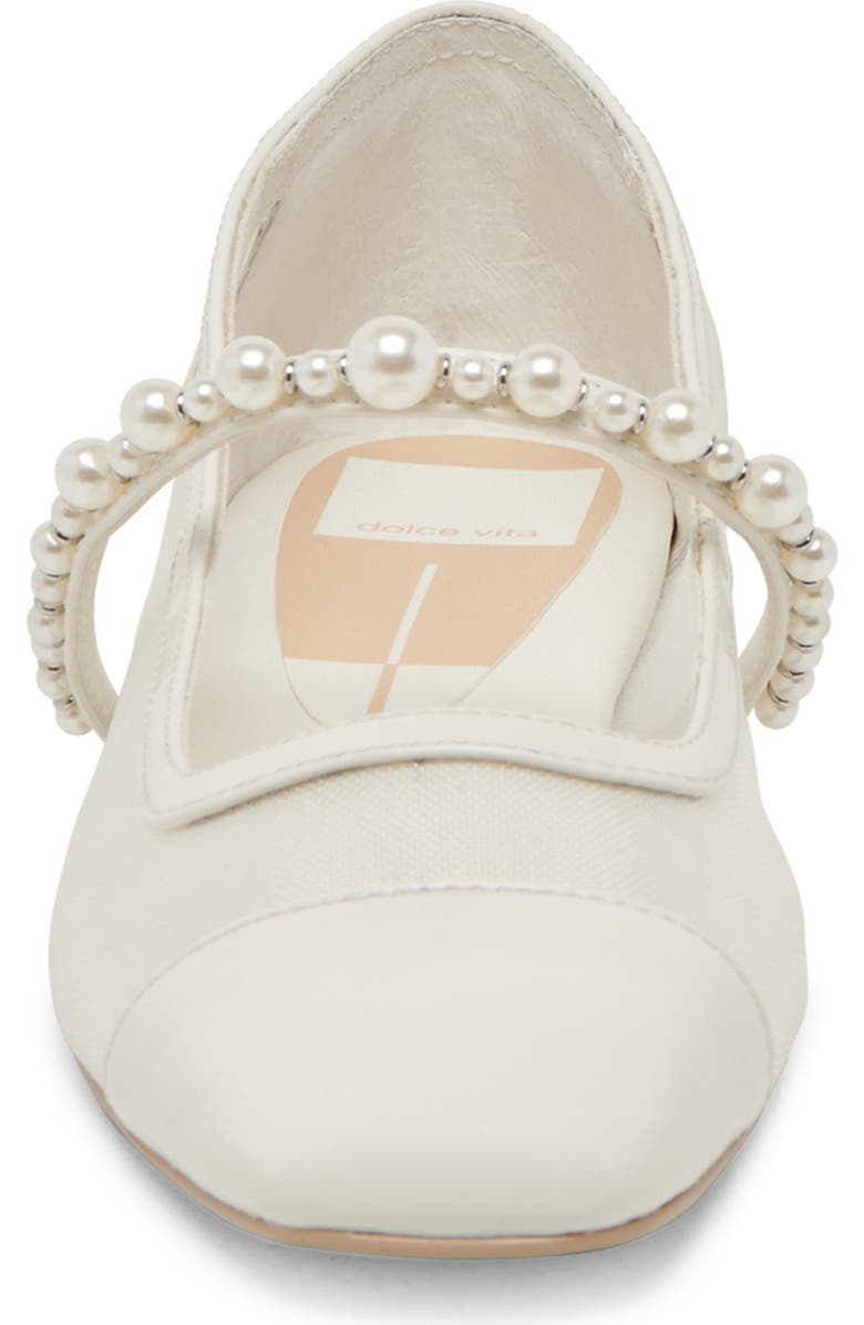 Dolce Vita Rollin' Pearl Mary Jane Flat, Alternate, color, White Mesh